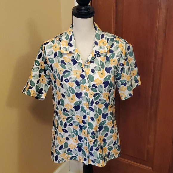 VINTAGE ADRIANNE ROSS BLOUSE 80s - Picture 1 of 5